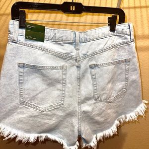 Light blue denim shorts